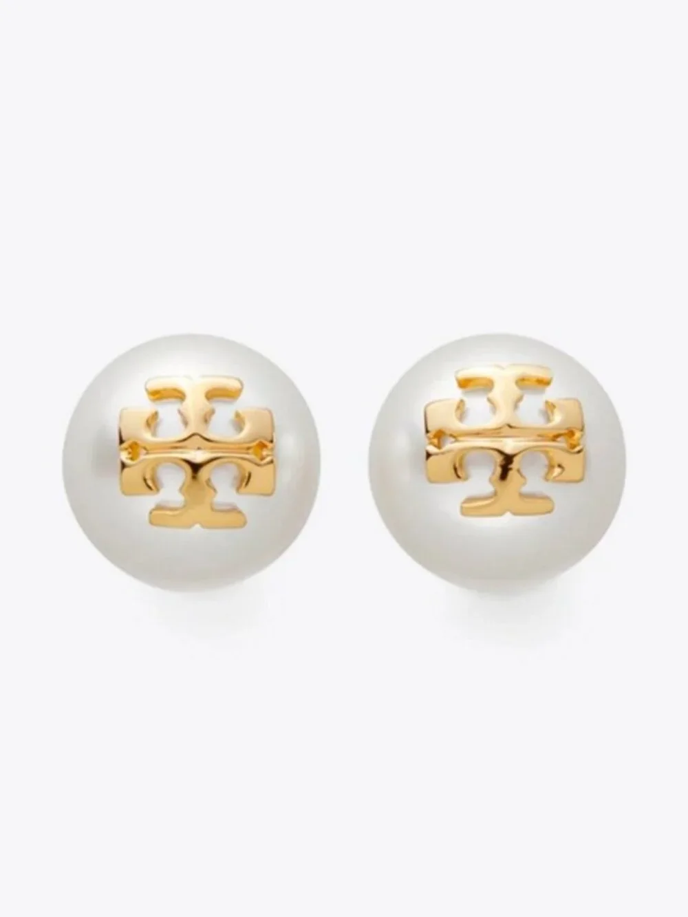 Tory Burch classic Pearl Stud Earrings